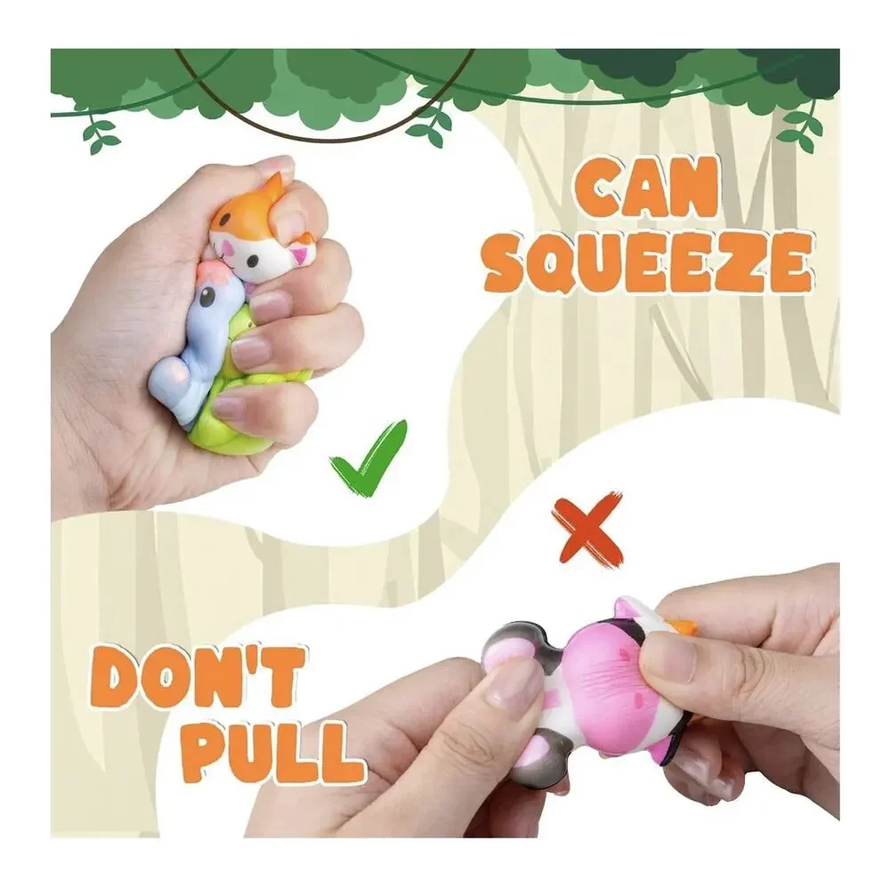 Party Favors for 24PCS Safari Animal Squishy Toys Goodie Bag Stuffers